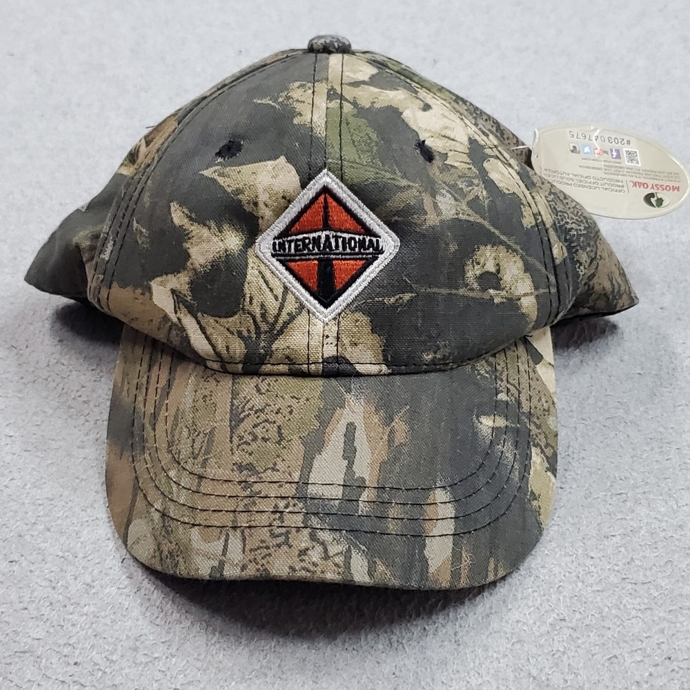 Mossy Oak Men Baseball Cap ONE SIZE Green Curved Strapback Diamond Patch NWT